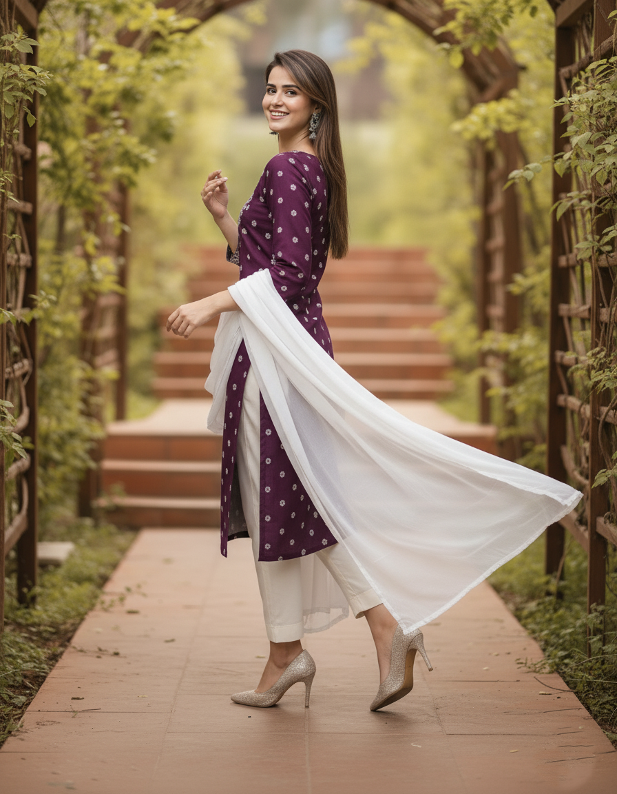 Traditional Indian Salwar Suit / Kurti Set