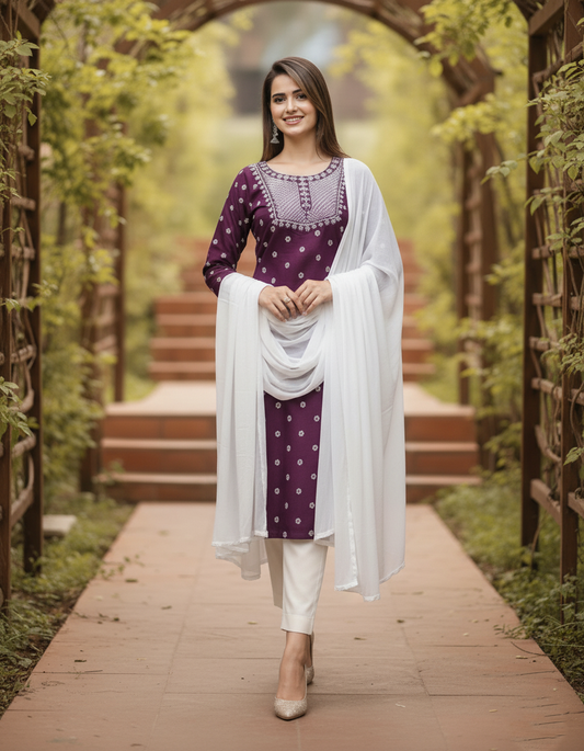 Traditional Indian Salwar Suit / Kurti Set