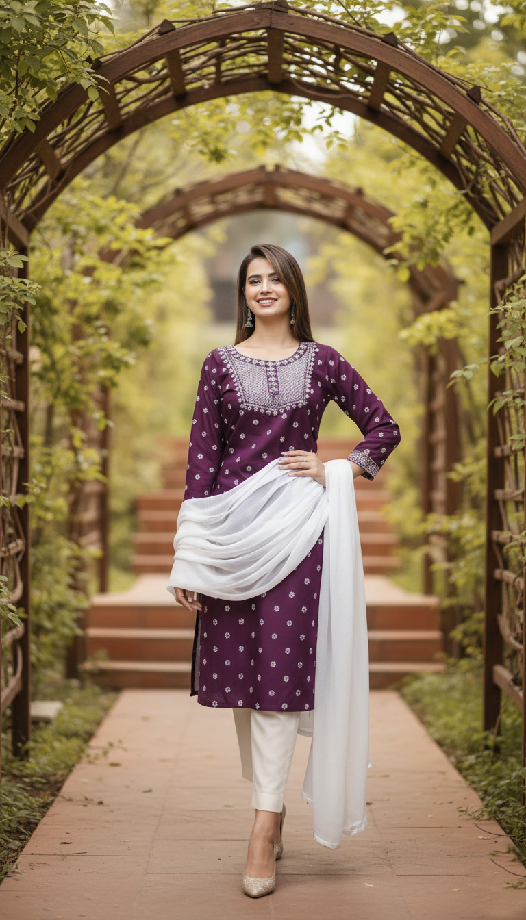 Traditional Indian Salwar Suit / Kurti Set